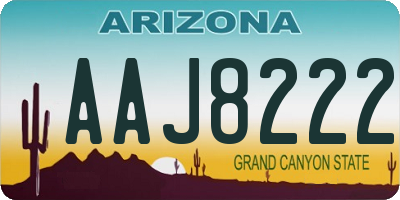 AZ license plate AAJ8222