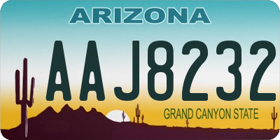 AZ license plate AAJ8232