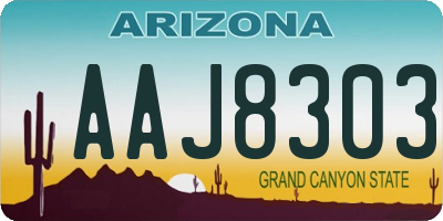 AZ license plate AAJ8303