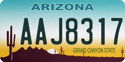 AZ license plate AAJ8317
