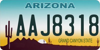 AZ license plate AAJ8318