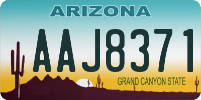 AZ license plate AAJ8371
