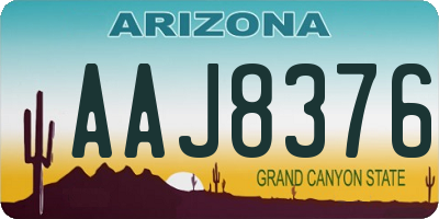 AZ license plate AAJ8376