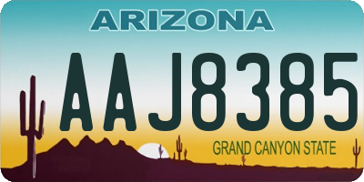 AZ license plate AAJ8385