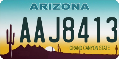 AZ license plate AAJ8413