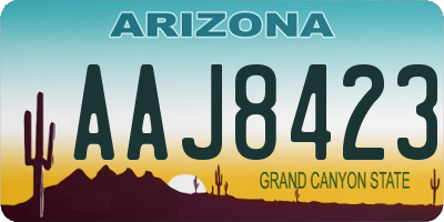 AZ license plate AAJ8423