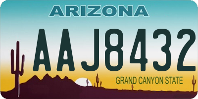 AZ license plate AAJ8432