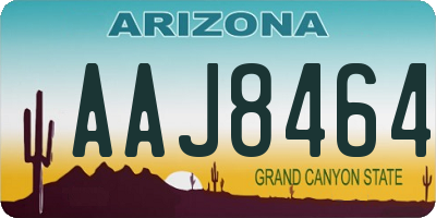 AZ license plate AAJ8464