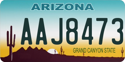 AZ license plate AAJ8473