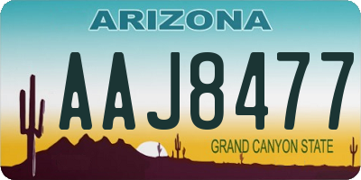 AZ license plate AAJ8477