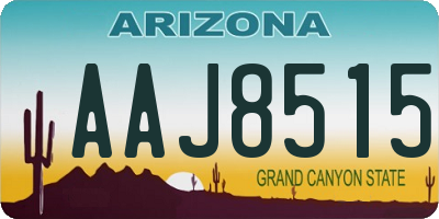 AZ license plate AAJ8515