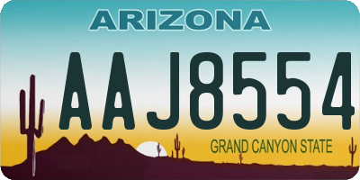 AZ license plate AAJ8554