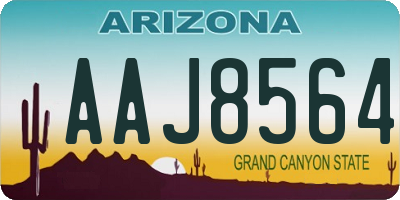 AZ license plate AAJ8564