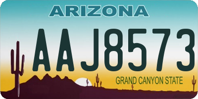 AZ license plate AAJ8573