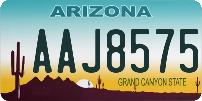AZ license plate AAJ8575