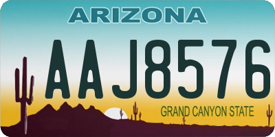 AZ license plate AAJ8576