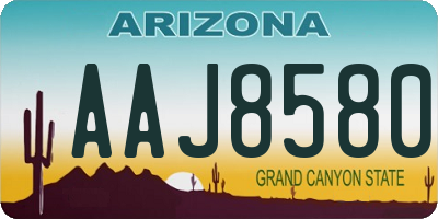 AZ license plate AAJ8580