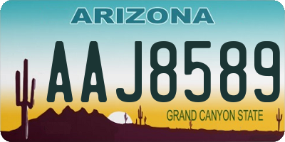 AZ license plate AAJ8589