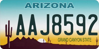 AZ license plate AAJ8592