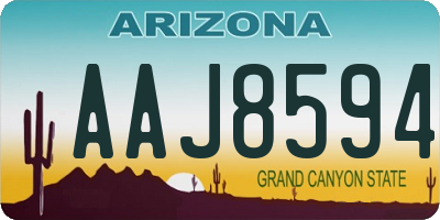 AZ license plate AAJ8594