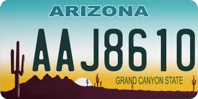 AZ license plate AAJ8610