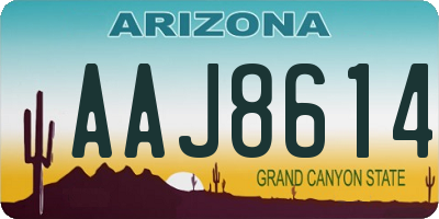 AZ license plate AAJ8614