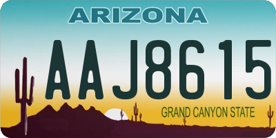 AZ license plate AAJ8615