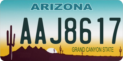AZ license plate AAJ8617