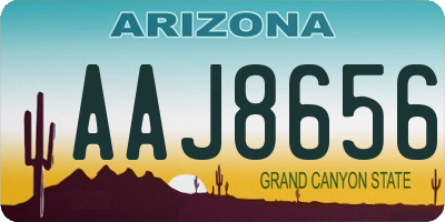 AZ license plate AAJ8656