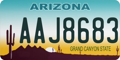 AZ license plate AAJ8683