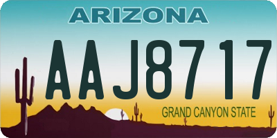 AZ license plate AAJ8717