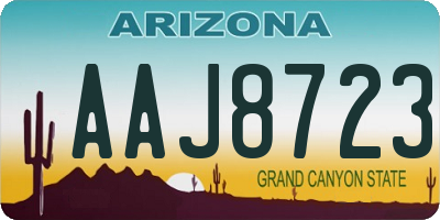 AZ license plate AAJ8723
