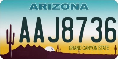AZ license plate AAJ8736