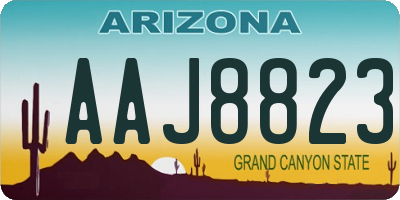 AZ license plate AAJ8823