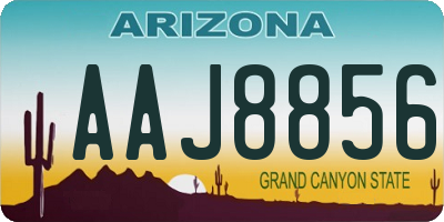 AZ license plate AAJ8856