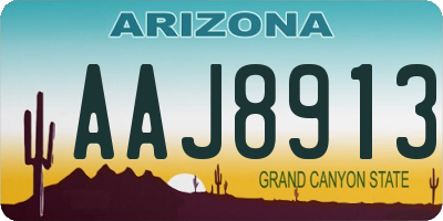AZ license plate AAJ8913