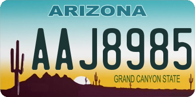 AZ license plate AAJ8985