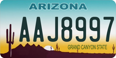 AZ license plate AAJ8997