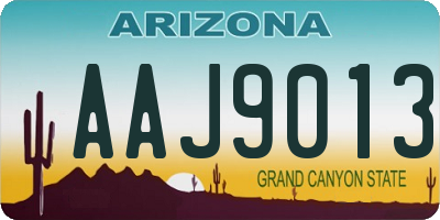 AZ license plate AAJ9013
