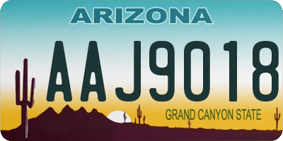 AZ license plate AAJ9018