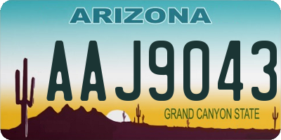 AZ license plate AAJ9043