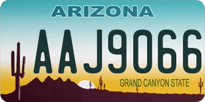 AZ license plate AAJ9066