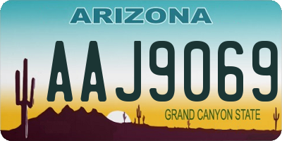 AZ license plate AAJ9069