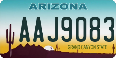 AZ license plate AAJ9083