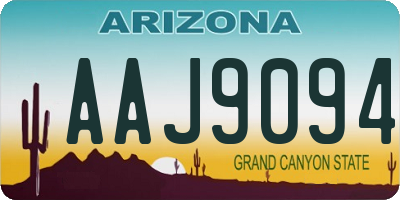 AZ license plate AAJ9094