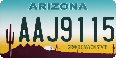 AZ license plate AAJ9115