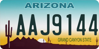 AZ license plate AAJ9144