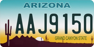 AZ license plate AAJ9150