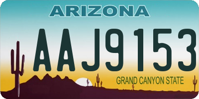 AZ license plate AAJ9153