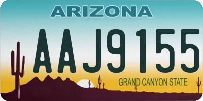 AZ license plate AAJ9155